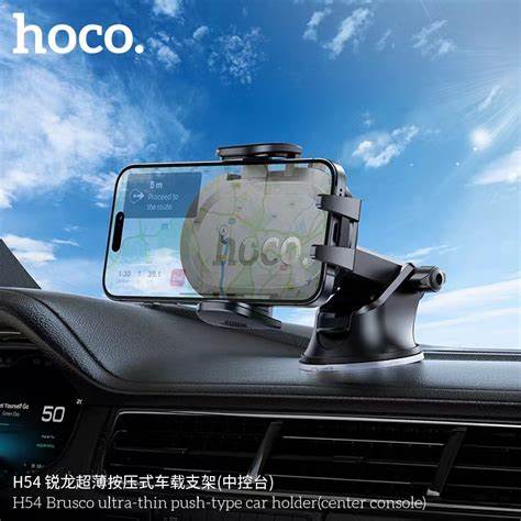 HOCO H54 Ultra Thin Push Type Car Phone Holder