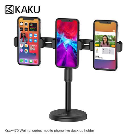 16cm Multi-Function Dimmable Livestream 3 phones holder Live Video Stream Stand for Tiktok Youtube
