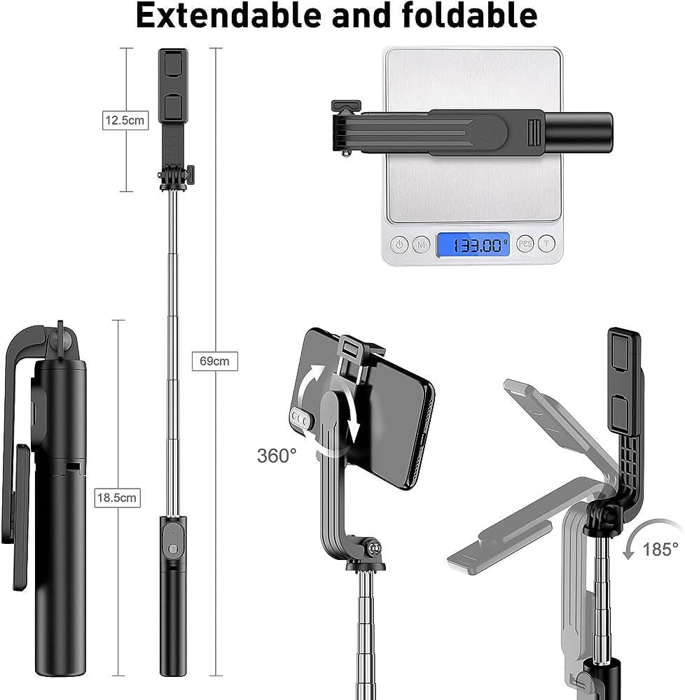 Moxom Extendable Selfie Stick With Wireless Remote And Tripod Stand - MX-SS08