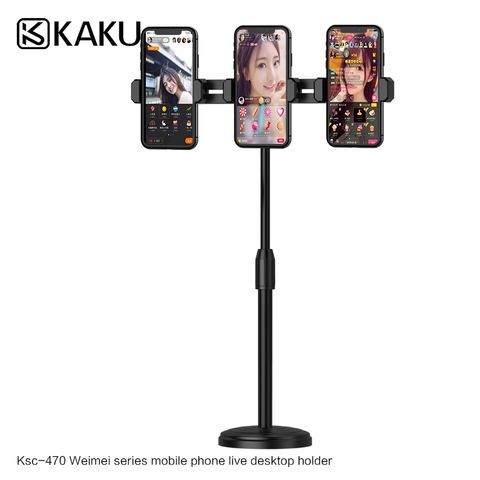 16cm Multi-Function Dimmable Livestream 3 phones holder Live Video Stream Stand for Tiktok Youtube