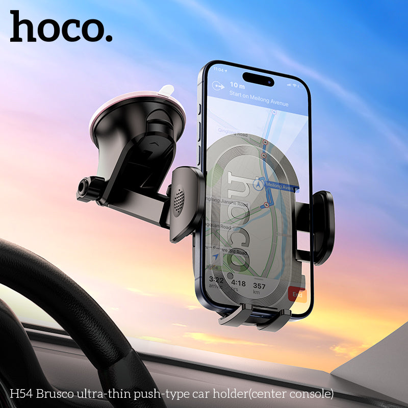 HOCO H54 Ultra Thin Push Type Car Phone Holder